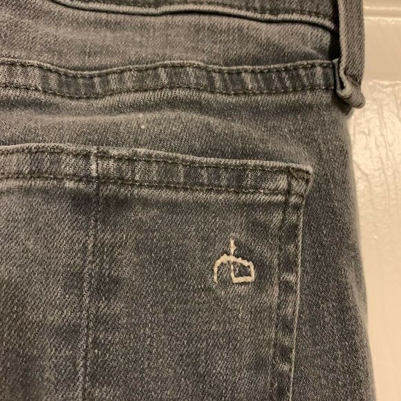 Rag & Bone Womens Skinny Jeans Gray Charcoal Wash Low Rise Pockets Denim 25 - Picture 6 of 11